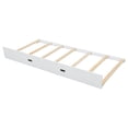 thumbnail image 5 of Harper & Bright Designs Queen over Queen Bunk Bed with Trundle, Wooden Queen Size Bunk Beds with Ladder and Guardrail, White, 5 of 14