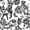 Black White Cat Floral, variant on White Poppies Floral Modern Grey Peonies Flowers Peel and Stick Wallpaper Self Adhesive Removable Easy Peel Off Stick on Wall Paper for Bedroom Renter