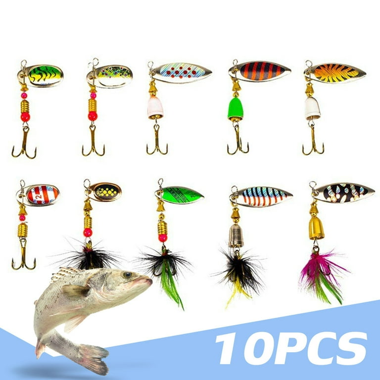 10 PCS Fishing Lures Kit Baits Tackle Set for Freshwater Trout