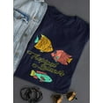 thumbnail image 3 of Tropical Islands Fish Set Shaped T-Shirt Women -Image by Shutterstock, Female Small, 3 of 4