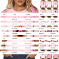 thumbnail image 3 of BODOAO Breast Cancer Awareness Graphic Tee for Women, Floral Ribbon Sparkle Print, 3/4 Sleeve Crew Neck Shirt for October Support Events, Fundraisers and Everyday Wear Light Pink 2XL, 3 of 5