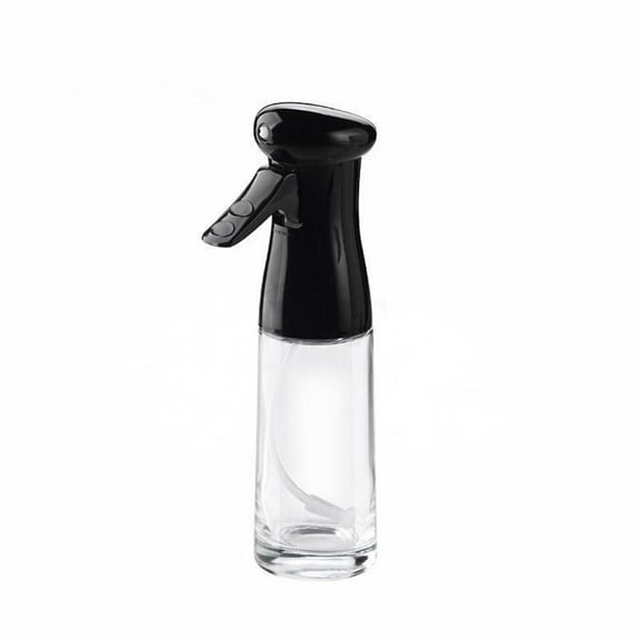 Olive Oil Sprayer for Cooking - 200ml Glass Oil Dispenser Bottle Spray Mister - Refillable Food Grade Oil Vinegar Spritzer Sprayer Bottles for Kitchen, Air Fryer, Salad, Baking(Black)