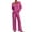 36#Hot Pink, variant on Womens Lounge Sets 2 Piece Matching Pajamas Fall Fashion 2025 Ribbed Knit Outfits Long Sleeve Casual Sweatsuits Hot Pink XL
