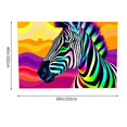 thumbnail image 3 of RKSupls Tapestry Wall Hanging Art, Rainbow Zebra in Savanna Hanging Tapestry Decoration for Daily Bedroom, Living Room, Dorm, Apartment Hallway Home Decor,60*40in, 3 of 5
