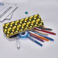 thumbnail image 5 of Naloa Geometric Pattern with Bee Print Leather Pencil Case - Portable Big Capacity Pencil Pouch Organizer Bag Stationery Bag for Work & Office Pencil Pen Case, 5 of 5
