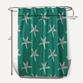 thumbnail image 5 of Simply Daisy 70" W x 73" L Starfish Polyester Shower Curtain, Kelly Green [1 Ct], 5 of 5
