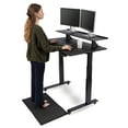 thumbnail image 3 of Stand Up Desk Store Split Top Electric Adjustable Height Standing Desk with Monitor Shelf (Black Frame/Matte Black Top, 48" Wide), 3 of 6