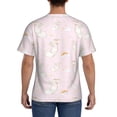 thumbnail image 3 of Vsdgher Rainboe And Rabbit Print Men's Dry Fit Mesh Athletic Shirts Moisture Wicking Tennis T-Shirt Tops, 3 of 8