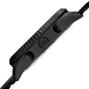 Men's Swiss Quartz Multifunction Dual Time Stainless Steel Black Bracelet Watch
