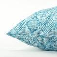 thumbnail image 2 of Teal Nested Diamonds Indoor Outdoor Throw Pillow, 2 of 5