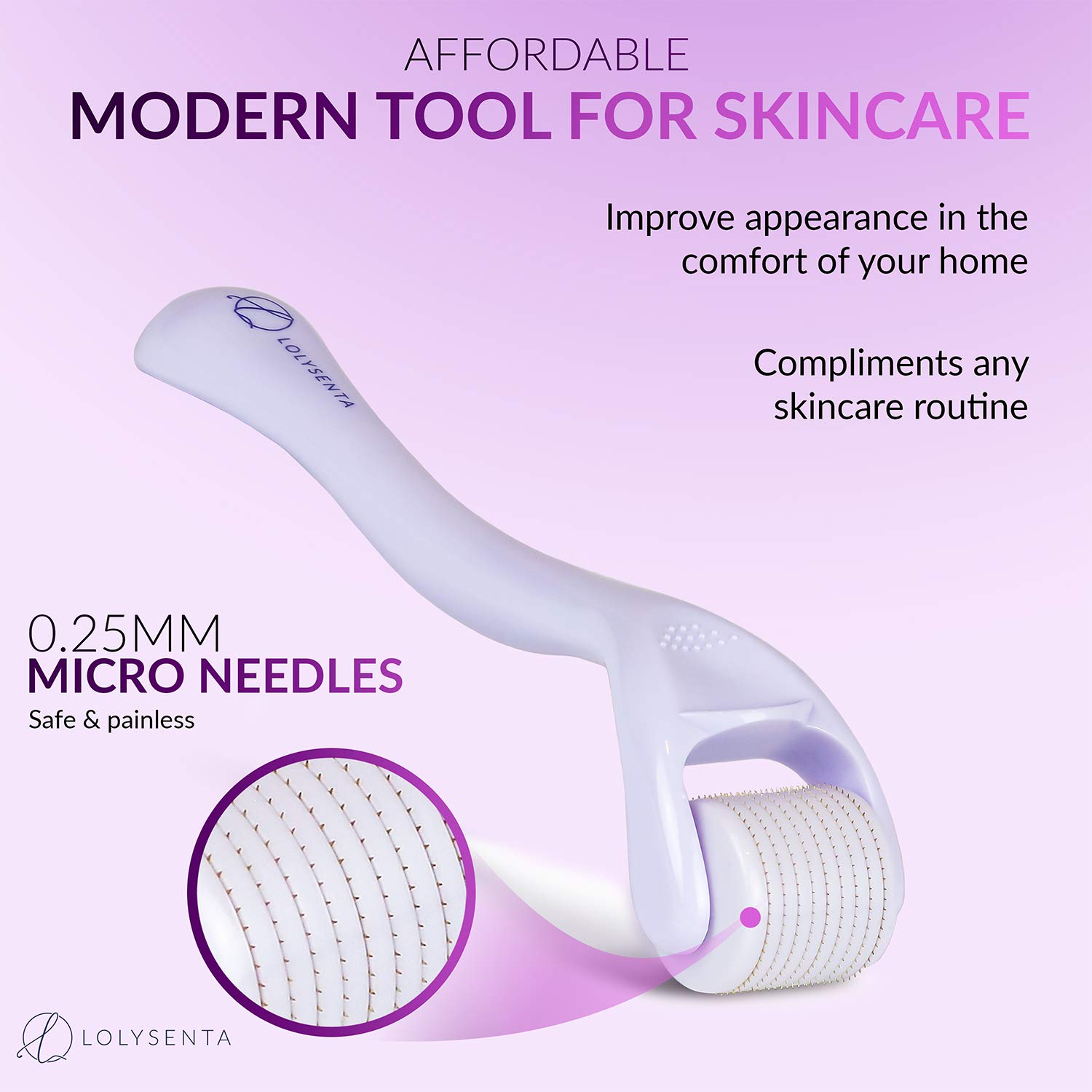 Derma Roller 0.25mm, Titanium Microneedle Roller for Face - image 4 of 6