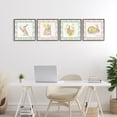 thumbnail image 2 of Spring Bunnies on Argyle 4 Piece Black Framed Giclee Art Set, design by Lee Ann Sanders, 2 of 8