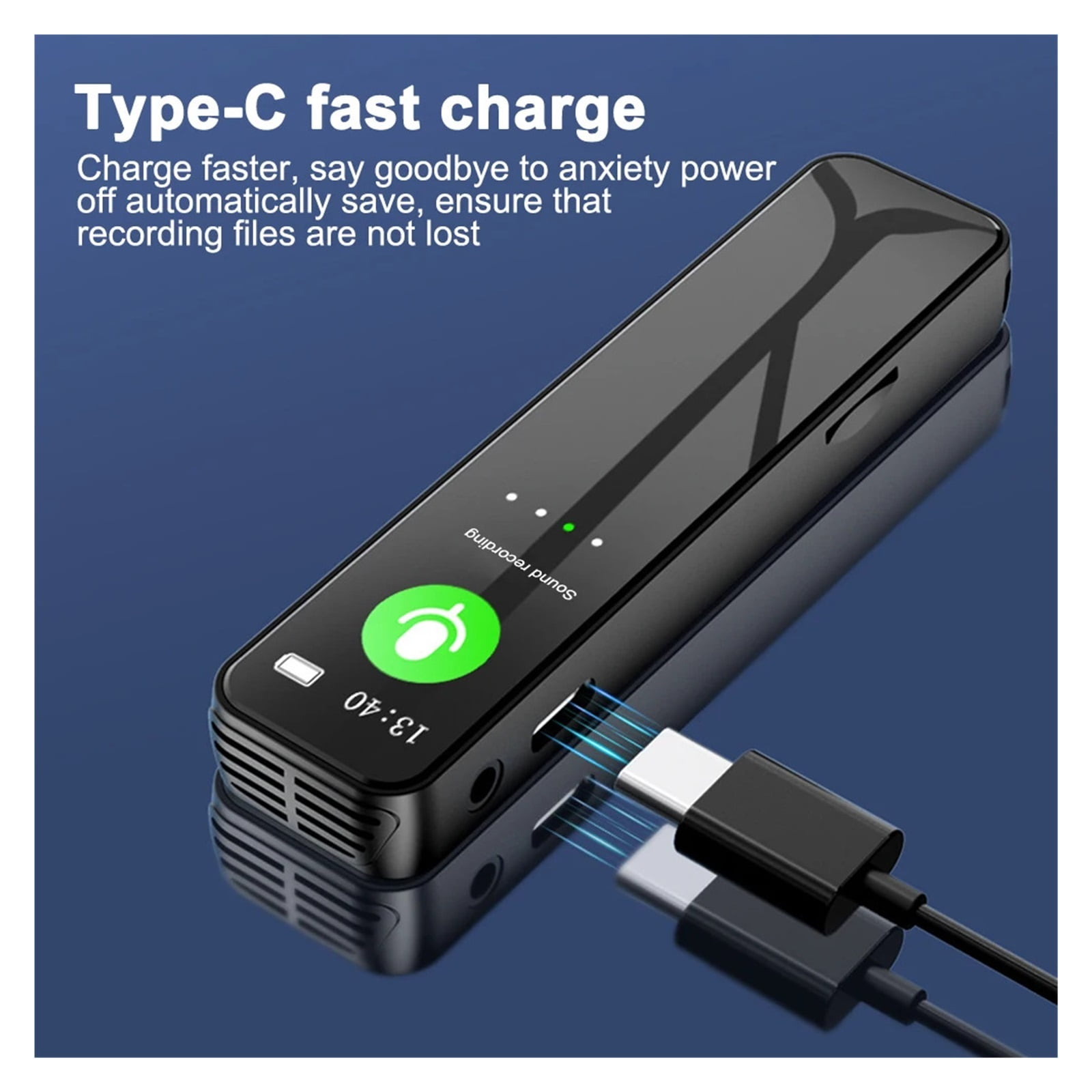 Digital Voice Recorder Professional Dictaphone Voice Activated Noise Reduction Long Time