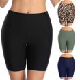 thumbnail image 3 of Women‘s High Waisted Swim Shorts Tankini Shorts Swimsuit Tankini Plus Size Elastic Waistband Summer Shorts, 3 of 8