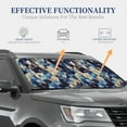 thumbnail image 4 of Xecao Abstract Blue Squares for Foldable Car Sun Shades (2-Pack) offer sun protection with an easy-fold design for convenient windshield shading., 4 of 7