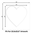 thumbnail image 2 of White Picture Frame Mat for 30x30 Frames - Heart Opening for 24x24 Photos - 1 Mat, 2 of 7