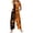 #01Fluorescence Yellow, variant on Women's Halloween Pumpkin Print Sleeveless Overalls, Casual Wide Leg Jumpsuits with Pockets, Vintage Square Neck Bib Pants Made of Rayon Linen Blend White 4XL