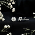 thumbnail image 6 of Rosec Jewels IGI Certified Lab Grown Diamond Stud Earrings with Screw Back - 2 Carat - E-VS1 Quality - with Jewelry Box, 10K White Gold, 6 of 9