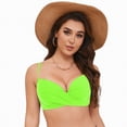 thumbnail image 4 of UAYOTSE Women's Black Push Up Bikini Top Twist Front Underwire Bathing Suit,Sizes L, 4 of 9