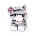 thumbnail image 1 of Gatito De Peluche Acostado Colo Gris Con Rayas Negras, 1 of 5