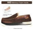 thumbnail image 6 of LongBay Men's Moccasin Slippers Memory Foam House Shoes Indoor Outdoor, 6 of 7