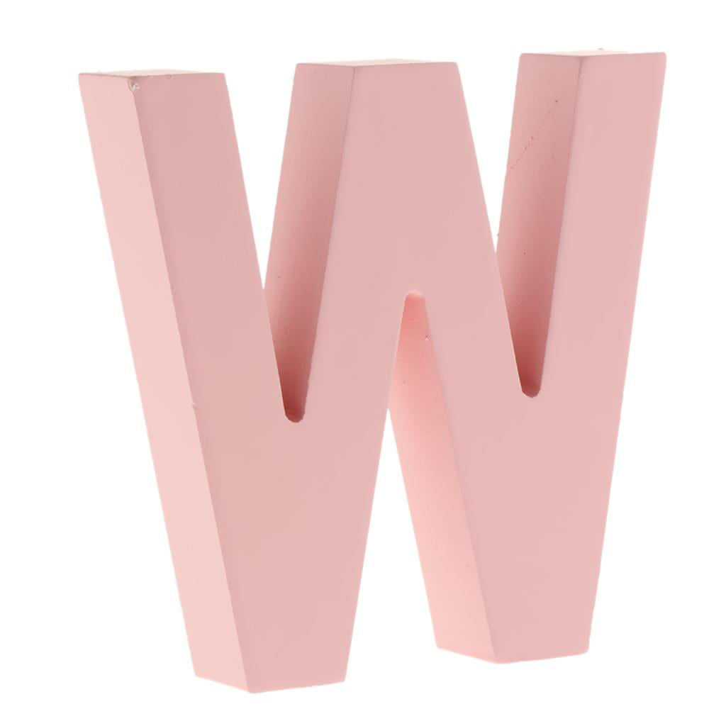 Pink Wooden Floating Letters Door Numbers 26 Alphabet Letter Wedding Sign Y