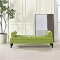 thumbnail image 2 of Pemberly Row Modern Bolster Arm Entryway Bench Bright Chartreuse, 2 of 11