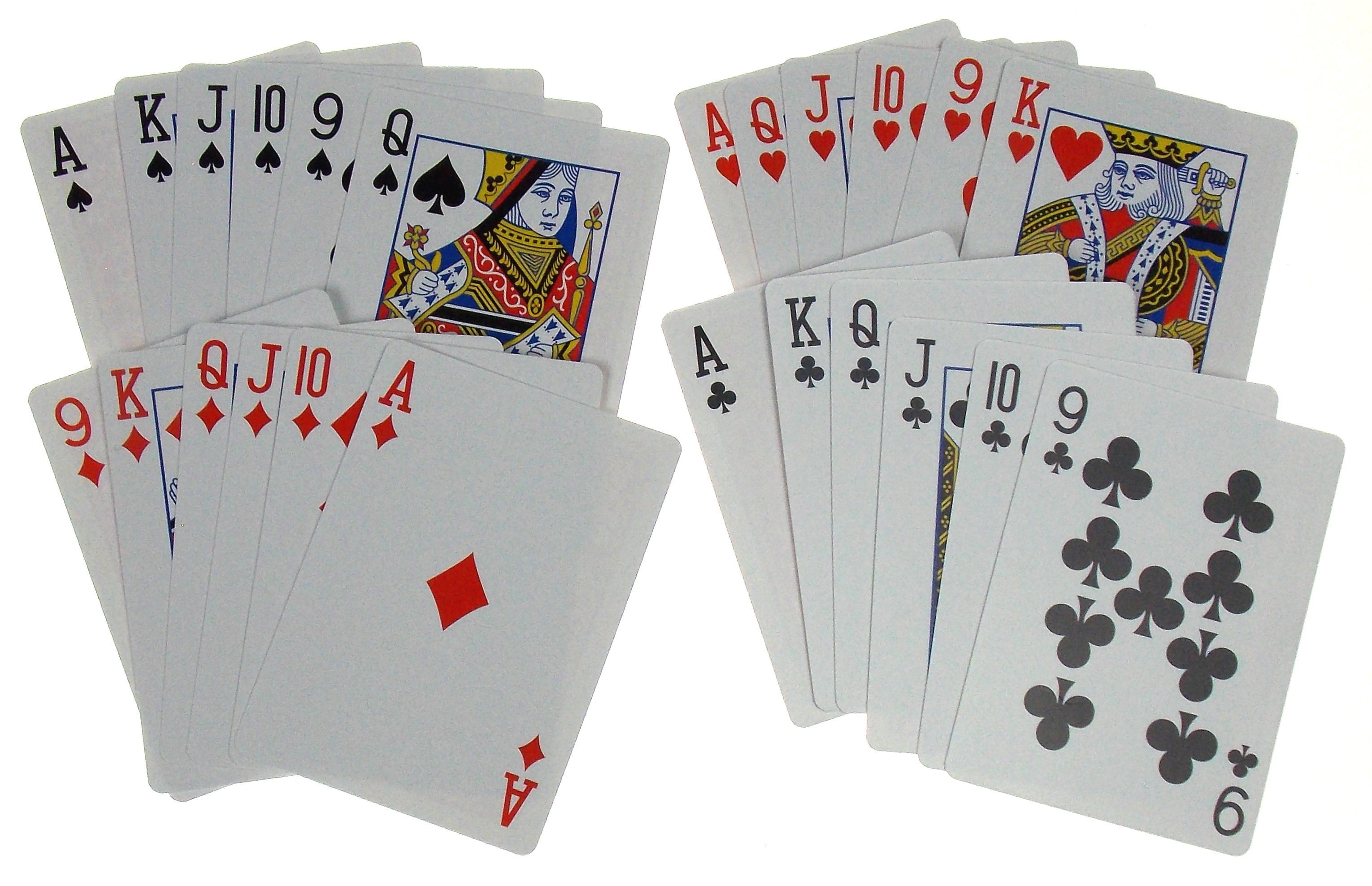 Hickoryville Euchre Playing Cards -2 Euchre Decks in 1 Box with Tan Leather Storage Case