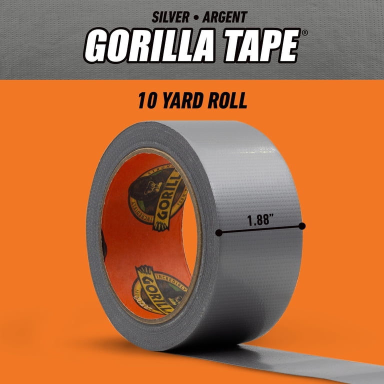 Gorilla Tape 1.88" X 12 Yd - Heavy Duty Duct Tape, Triple Layer Strength, Weather Resistant, Black (Pack Of 1)