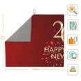 thumbnail image 3 of Naloa Happy New Year 2025 Dish Drying Mat for Kitchen Counter, Heat Resistant Drainer Mats, Absorbent Draining Mat,Dish Rack Pad,16"x18", 3 of 8