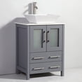 thumbnail image 3 of 30 in. bathroom vanity in Light Grey with matching mirror-Color:Light Grey,Material:Solid Oak Wood, 3 of 9