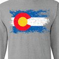 thumbnail image 4 of Inktastic Colorado Flag Distressed Look Long Sleeve T-Shirt, 4 of 5