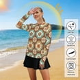 thumbnail image 5 of FORMRS Womens Long Sleeve Shirts UPF 50+ Sun Protection Quick Dry Fishing Hiking Tops, Size S-2XL, Retro Blossom Flower, 5 of 8