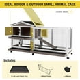 thumbnail image 6 of Aivituvin Rabbit Hutch Wooden Bunny Cage Indoor Outdoor Guinea Pig Cage on Wheels Large, 6 of 7