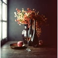 thumbnail image 2 of Laercio, Luiz 26x26 Gold Ornate Wood Framed with Double Matting Museum Art Print Titled - Still Life With Wine And An Apple, 2 of 4