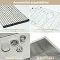 thumbnail image 4 of Logmey 28"x22"Kitchen Sink Single Bowl Stainless Steel Brushed with Faucet Hole Top-mount, 4 of 8