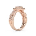 thumbnail image 4 of AFFY Twisted Infinity Halo Bridal Set Rings for Women, IGI Certified 1.10 Carat (ctw) Princess And Round Lab Grown Diamond Engagement Wedding Ring 14K Solid Rose Gold F-G, VS-SI Quality Size-10, 4 of 6