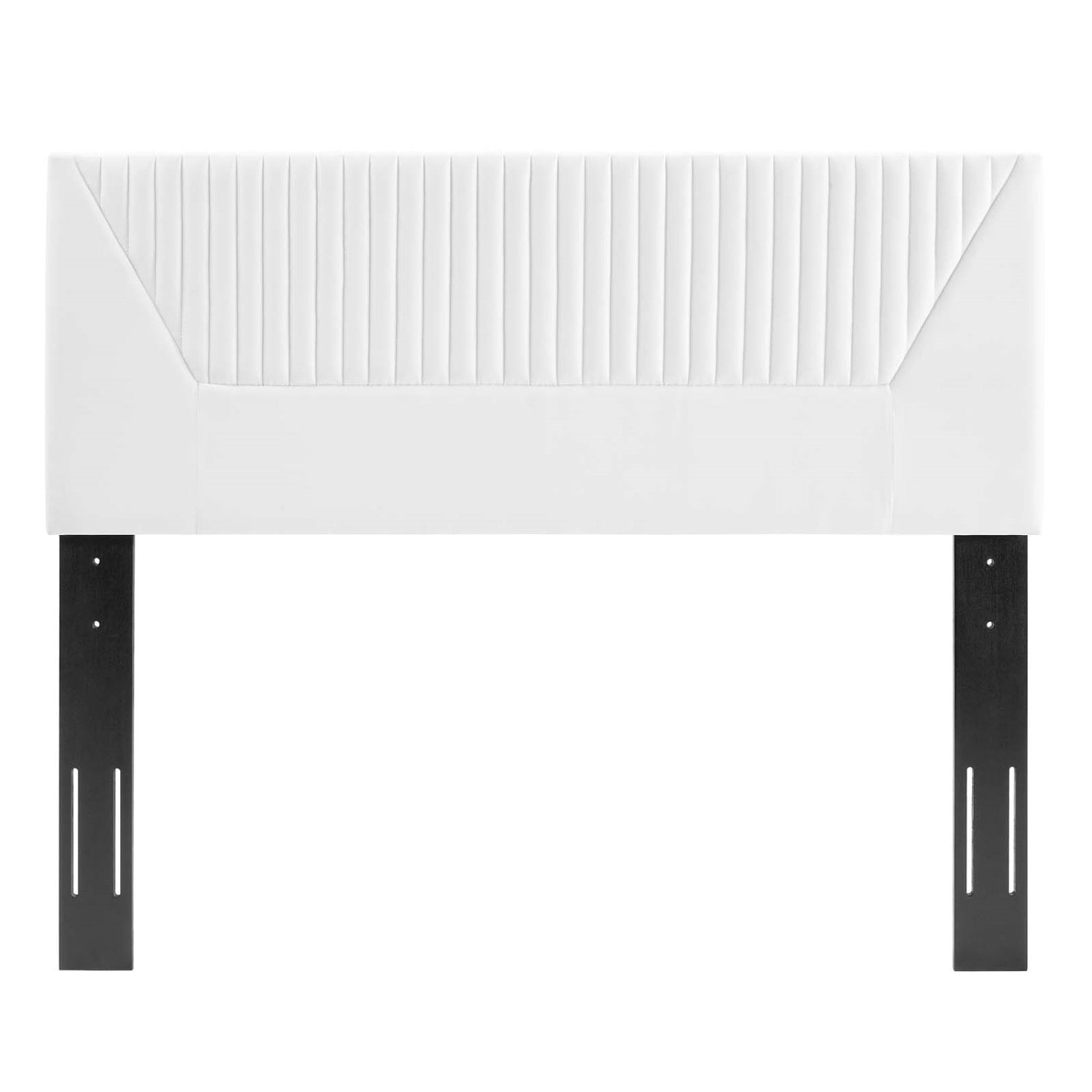 Tufted Headboard, Full Queen Size, White, Velvet, Mid Century Bedroom, Modern Contemporary Boutique HB35261