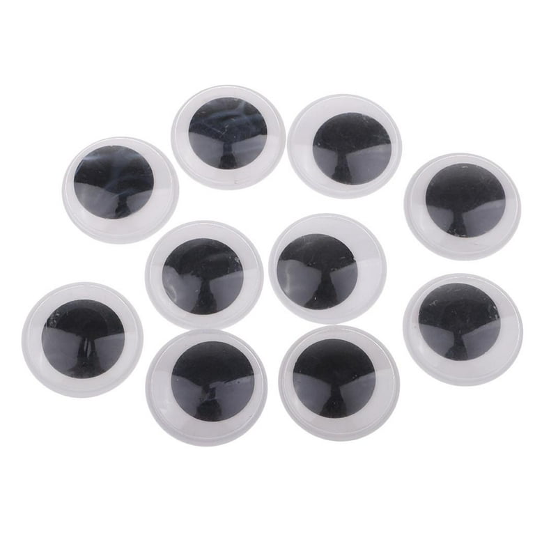 YIJU 60 Pieces Self Sticky Wiggly Wiggle Googly Eyes Assorted Size Embellishments for Art Crafts, 25mm 30mm, Size: As described, Black