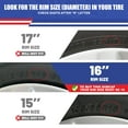 thumbnail image 6 of 16" Black Lacquer Hubcaps Compatible with 2016-2026 Honda Civic Sedan Steel Wheels - Set of 4,Snap-on Design Wheel Rim Covers, 6 of 7