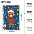 thumbnail image 3 of WOBOGO Seamless Pattern Of A Christmas Bear and Decorations Notebook College Horizontal Grid Paper Ink Spill Resistant Water Resistant Cover 8.3x5.7x0.4in, 3 of 8