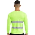thumbnail image 2 of Alvivi Men's Long Sleeve Reflective Safety T-shirts Outdoor High Visibility Active Performance Pullover Fluorescent Green XXL, 2 of 7