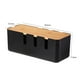 thumbnail image 3 of Caja de gestión de cables con tapa de madera 30,4 x 12,3 x 11,6 cm organizador de cables ABS, 3 of 8