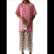 thumbnail image 3 of Vestido Maxi Informal de Vacaciones para Mujer, con Cuello Redondo, Suelto, de Empalmada y Estampado de Amor. Rosa Talla Única, 3 of 10