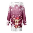 thumbnail image 3 of Vestidos Casuales Para Mujer Vestido Casual de Manga Larga Con Cuello Redondo y Estampado Navideño de Moda de Otoño E Invierno Para Mujer, 3 of 3