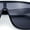 All Black, variant on Mens Flat Top Shield Rectangle Oversized Hipster Horn Rim Plastic Sunglasses Clear Navy Flag - Blue Mirror