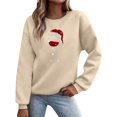 thumbnail image 6 of Gkeoshab Christmas Sweaters For Women Women's Celebration Print Hooded Sweatshirt, Festive Graphic Pullover with Anniversary Themed Artwork for Special Occasions and Joyful Casual Gatherings, 6 of 9
