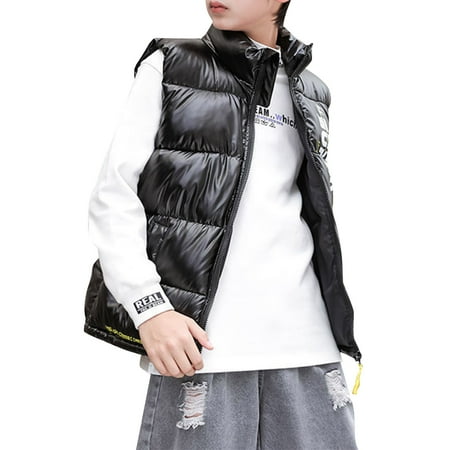 

Boys Ski Jackets Size 14-16 Child Kids Toddler Baby Boys Girls Sleeveless Letter Winter Coats Hooded Jacket Vest Outer Outwear Outfits Clothes Boys Winter Long Coat