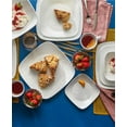 thumbnail image 3 of Corelle Cherish 16-Piece Embossed Square Glass Dinnerware Set (Service for 4), 3 of 3
