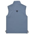 thumbnail image 4 of HOOMEUMY Mens Cargo Vest Deals Standing Collar Jacket Pocket Design Casual Workout Sleeveless Clothes Fashion 2024 Trendy Classic Solid Coat Gray XXXXL, 4 of 5
